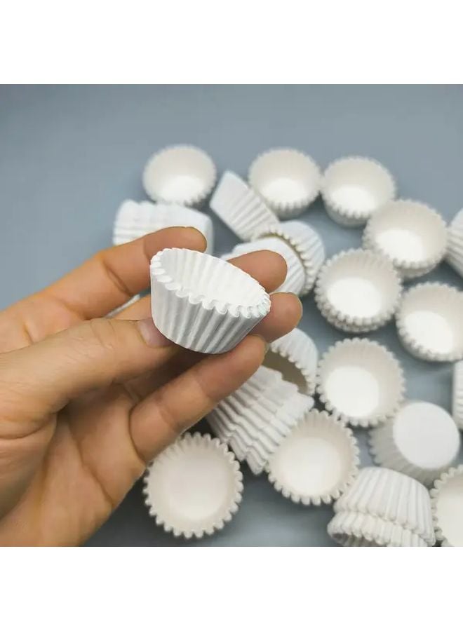 White 250PCS Mini Baking Cups Paper Liners Multipack For Cupcakes Muffins Holiday Themes - Image 2